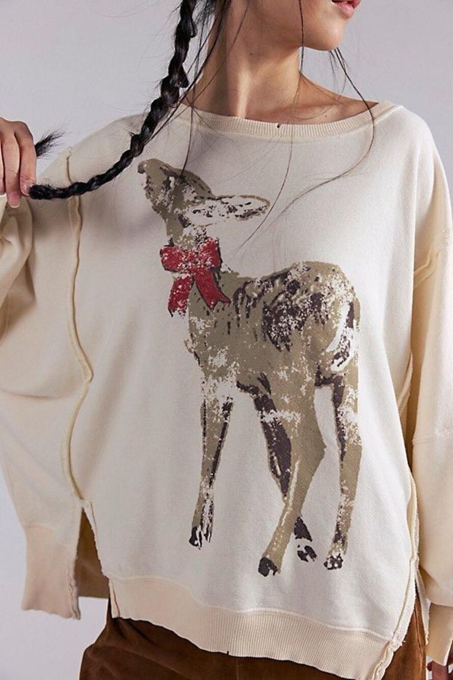 🔥NOT AVAILABLE 🔥Free People Graphic Pull over Camden- Oversized
